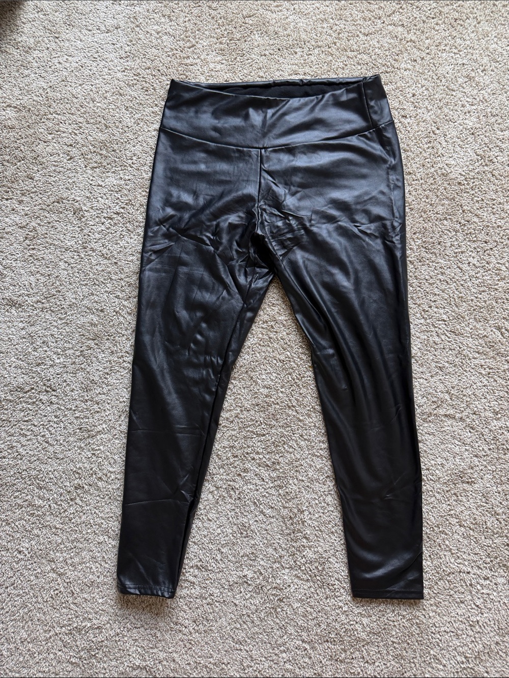 Black Faux Leather Leggings
